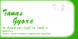 tamas gyore business card